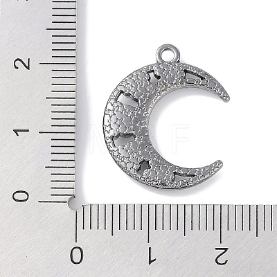 Rack Plating Alloy Rhinestone Pendants PALLOY-F018-20B-1