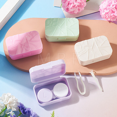 4 Bags 4 Colors Plastic Contact Lens Care Tool Set AJEW-TAD0001-01-1