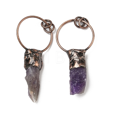 Natural Amethyst Big Pendants G-H332-06R-01-1