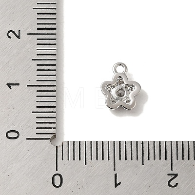 Brass Micro Pave Cubic Zirconia Pendants KK-K371-03P-1