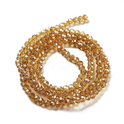 Electroplate Transparent Glass Beads Strands EGLA-A035-T3mm-A04-1