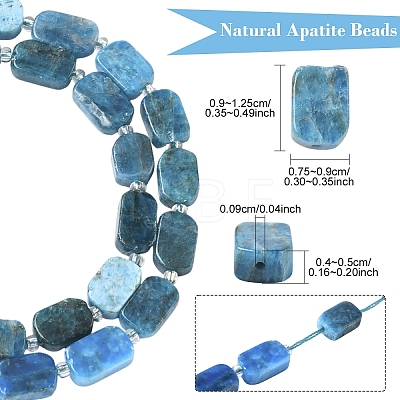 1 Strand Natural Apatite Beads Strands G-YW0002-96-1