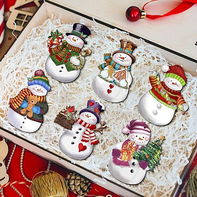 Christmas Theme Wood Pendants PW-WG49E0D-01-1