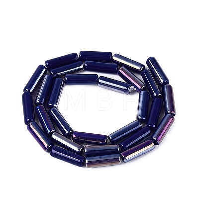 Electroplate Opaque Glass Beads Strands LS-EGLA-Q132-02A-B02-1