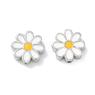 Brass Enamel Beads KK-P349-11P-1