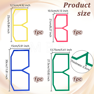 Acrylic Quilting Template TOOL-WH0136-105B-1