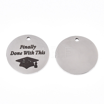 Non-Tarnish 201 Stainless Steel Pendants STAS-T064-38P-27-1