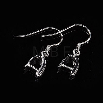 Anti-Tarnish Rhodium Plated 925 Sterling Silver Earring Hooks STER-I009-07P-1
