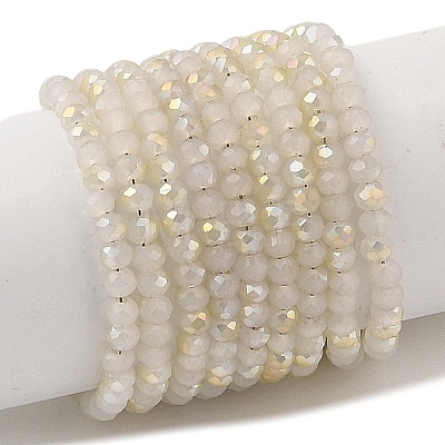 Electroplate Glass Faceted Rondelle Beads Strands EGLA-D020-3x2mm-05-A-1