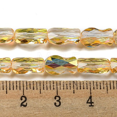 Transparent Electroplate Glass Beads Strands GLAA-G116-01A-HR01-1