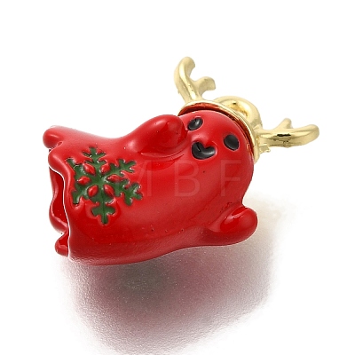 Christmas Theme Alloy Enamel Pendants ENAM-B025-01F-04G-1