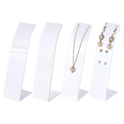 Desktop Acrylic Slant Back Single Necklace Display Stands ODIS-WH0025-234A-1