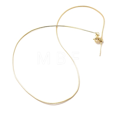 1mm Rack Plating Brass Round Snake Chain Adjustable Slider Necklaces for Women Men MAK-L044-50G-1