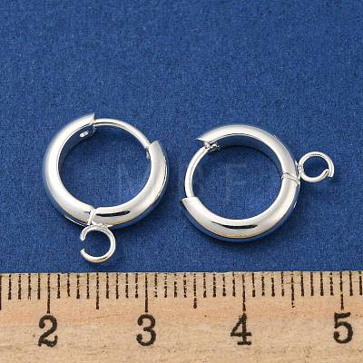 201 Stainless Steel Huggie Hoop Earring Findings STAS-P283-01X-S-1