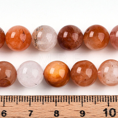 Natural Red Quartz Beads Strands G-T140-10mm-01-1