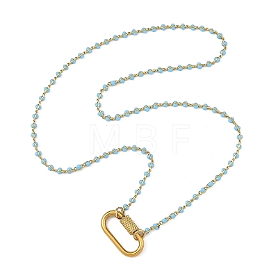 Handmade Enamel Beaded Necklaces NJEW-JN06628-1