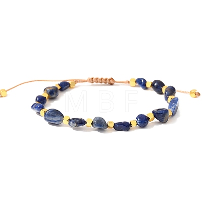 Natural Sodalite Braided Bead Bracelets PW-WGF95B2-08-1