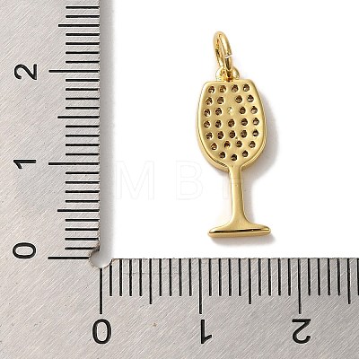 Brass Micro Pave Cubic Pendants X-KK-U027-07G-01-1
