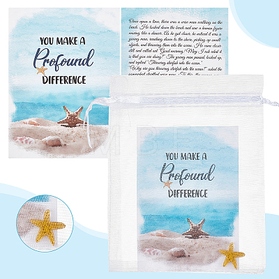 Olycraft DIY Starfish Smiling Wisdom Thank You Gift Kit DIY-OC0009-66-1