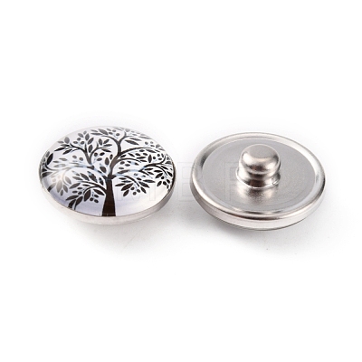 Brass Jewelry Snap Buttons BUTT-WH0028-01N-1