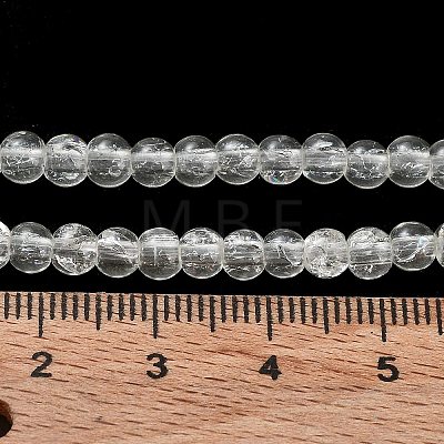 Spray Painted Crackle Glass Beads Strands CCG-Q001-4mm-01-1