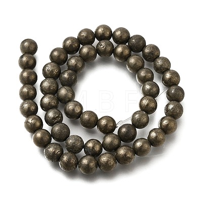 Natural Pyrite Beads Strands G-H059-A01-01-1