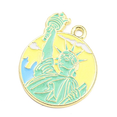 Alloy Enamel Pendants ENAM-M217-03A-G-1