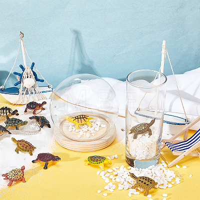 1 Set Sea Turtle Plastic Figurines Display Decorations DJEW-GA0001-48-1