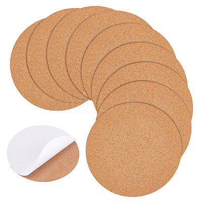 10Pcs Cork Drink Coasters DJEW-BC0001-04-1