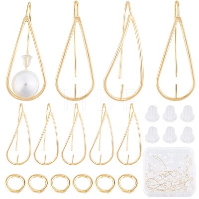 12Pcs Brass Earring Hook DIY-CN0002-62-1