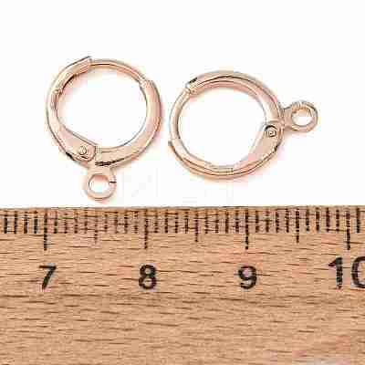 Brass Leverback Earring Findings KK-CBA8EB2-08RG-1