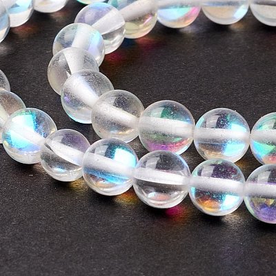Synthetic Moonstone Beads Strands G-E573-02A-14-1
