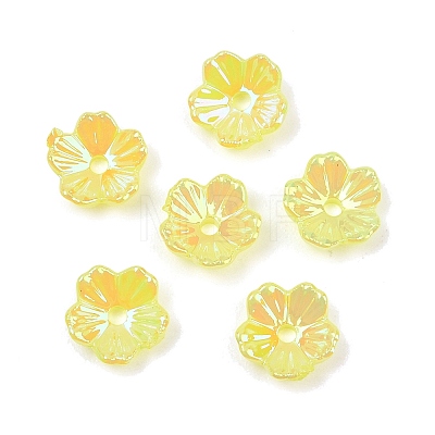 UV Plating Opaque Acrylic Bead Cap OACR-K001-45C-1