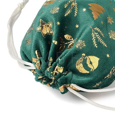 Gold Stamping Christmas Velvet Storage Bags ABAG-Q053-01B-03D-1