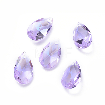 Glass Rhinestone Pendants RGLA-L022-C-M-1