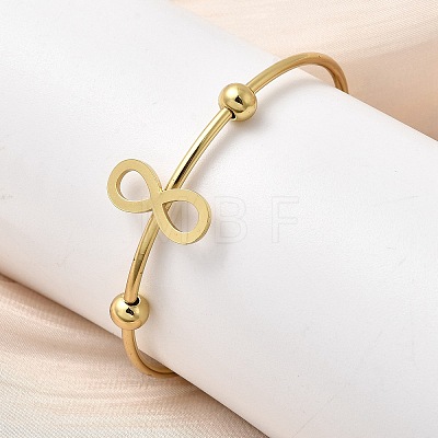 201 Stainless Steel Cuff Bangles BJEW-Z151-02G-01-1