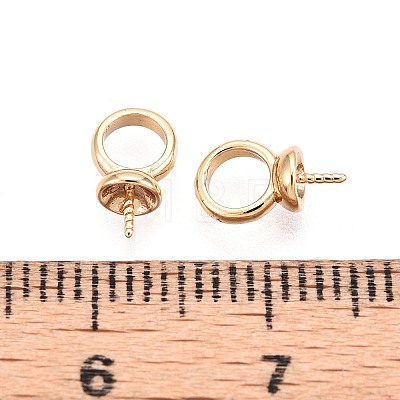Brass Screw Eye Peg Bails Charms KK-T056-104G-NF-1