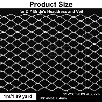Polyester Mesh Tulle Fabric FIND-WH0126-390B-1