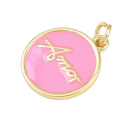 Brass Enamel Pendants KK-L251-02G-B05-1