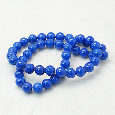 Natural Mashan Jade Round Beads Strands G-D263-12mm-XS08-1