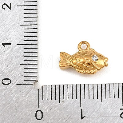 304 Stainless Steel with Crystal Rhinestone Charms SA-CBA8E58-05G-1