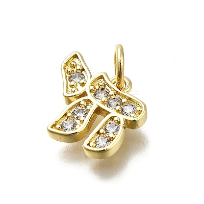 Brass Micro Pave Cubic Zirconia Pendants KK-K400-36G-1
