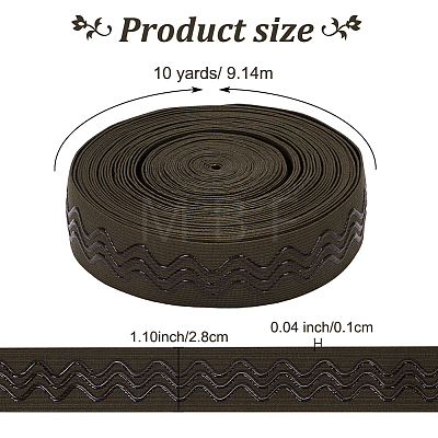 WADORN 10 Yards Silicone & Polyester Non Slip Knitted Elastic Belt EC-WR0001-01-1