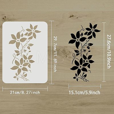 Large Plastic Reusable Drawing Painting Stencils Templates DIY-WH0202-410-1