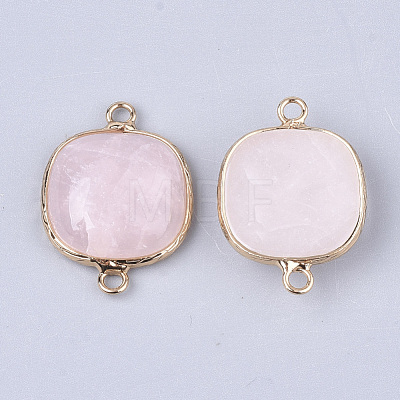 Natural Rose Quartz Links connectors G-S344-76-1