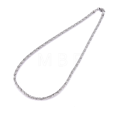 304 Stainless Steel Rope Chain Necklaces NJEW-G340-23P-1