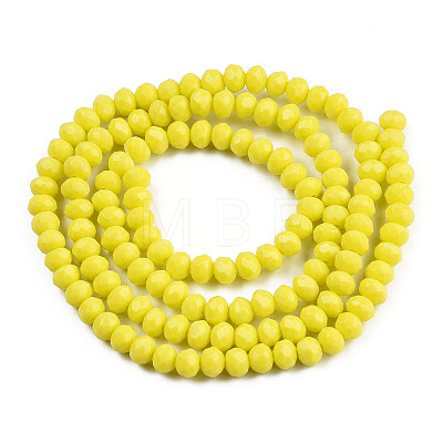 Opaque Solid Color Glass Beads Strands EGLA-A034-P10mm-D26-1