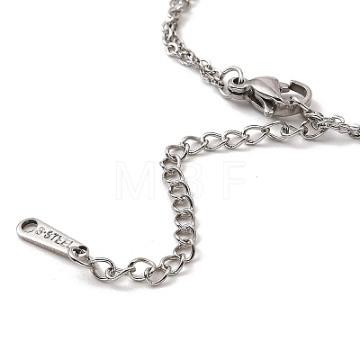Mother's Day 304 Stainless Steel Ma Ma Multi-Strand Link Chains Bracelets for Women BJEW-Q335-01B-P-1