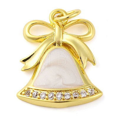 Christmas Series Brass Micro Pave Cubic Zirconia Pendants KK-S401-03G-A-1