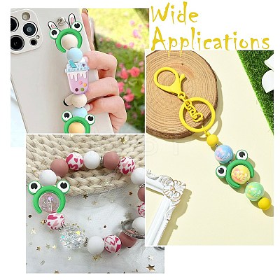 20Pcs Frog Ear Silicone Focal Beads SIL-CJ0002-83B-1
